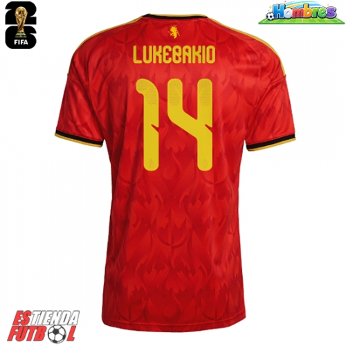 Bélgica Dodi Lukebakio #14 Primera Equipación Mundial 2026 Manga Corta